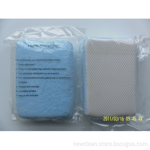 Microfiber Cleaning Sponge Terry Sponge Cleaning Towel
